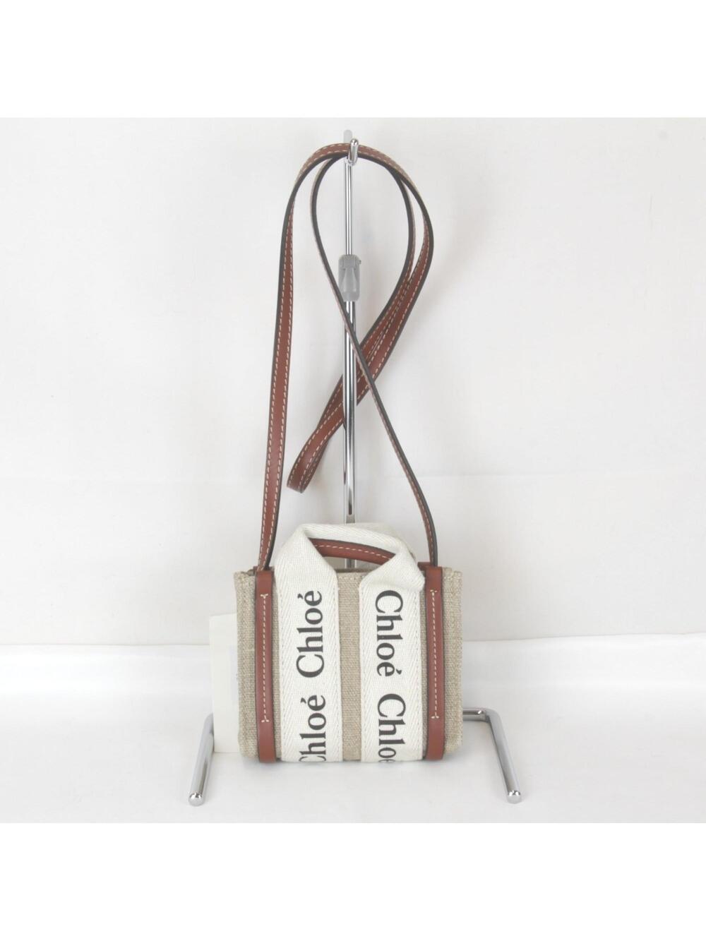 Chloe Woody Convertible Tote Canvas #286146C67B